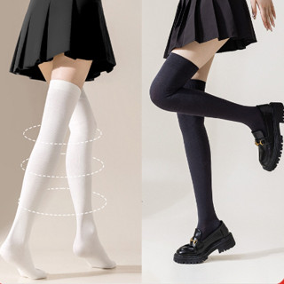 Tất nữ cổ cao QUA ĐẦU GỐI Chất Liệu Cotton Co Giãn 4 Chiều