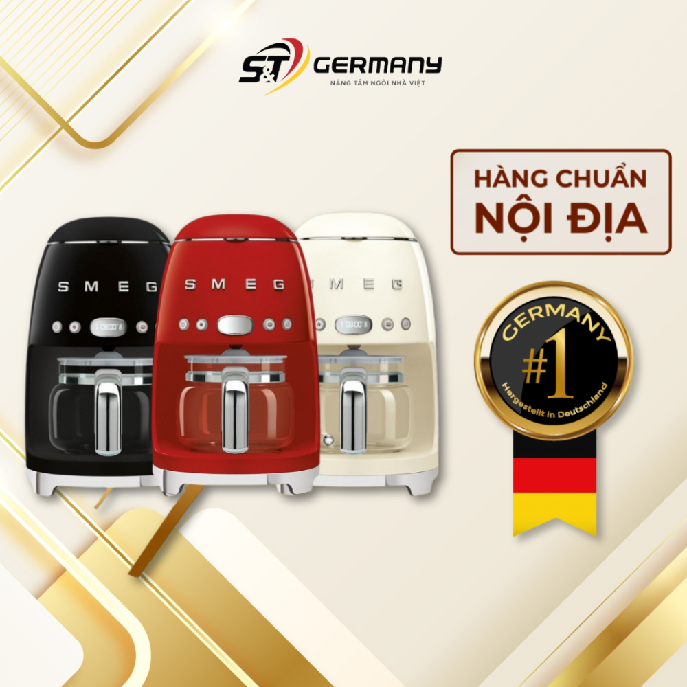 Máy Pha Cà Phê SMEG DCF02 Nội Địa Đức, Máy Pha Cafe Thiết Kế Vingtage Thời Thượng Cao Cấp GermanySnT HCM