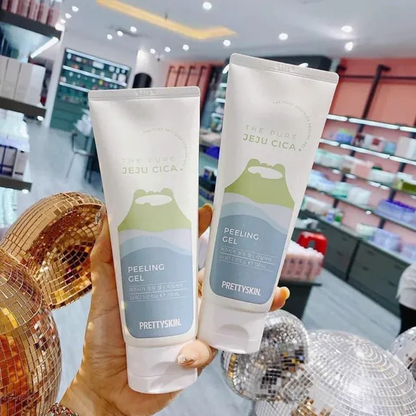 MBC- A06 Tẩy Da Chết Làm Sáng Da Giảm Mụn Đầu Đen Rau Má Pretty Skin - PrettySkin The Pure Jeju Cica Peeling Gel 150ml