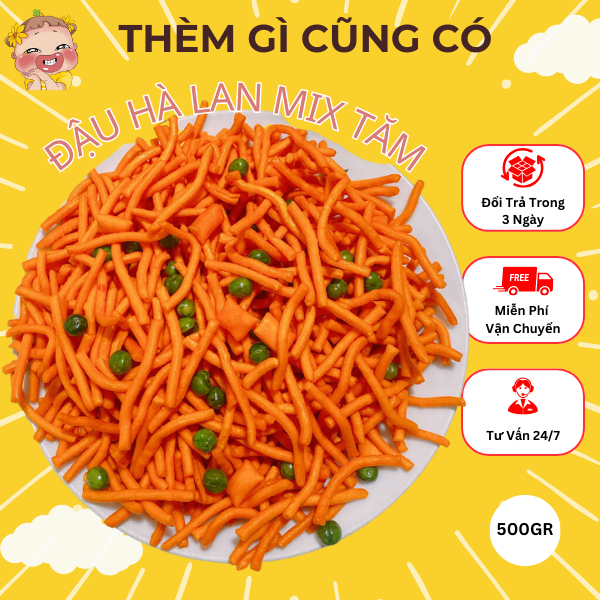 500GR ĐẬU HÀ LAN MIX TĂM SNACK GIÒN NGON ĐẬM VỊ, GÓI SIÊU NHIỀU- THÈM GÌ CŨNG CÓ