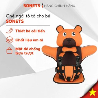 Ghế Ngồi Oto Cho Bé Sonets, Ghế Cho Bé Ngồi Oto Cao Cấp Có Đai An Toàn, Thiết Kế Mặt Đế Chống Trơn Trượt Có Đệm Nâng