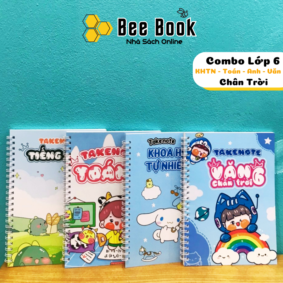 ⭐COMBO 4 Sổ Takenote Lớp 6 Chân Trời Sáng Tạo Các Môn: Toán + Văn + Tiếng Anh + Khoa Học Tự Nhiên