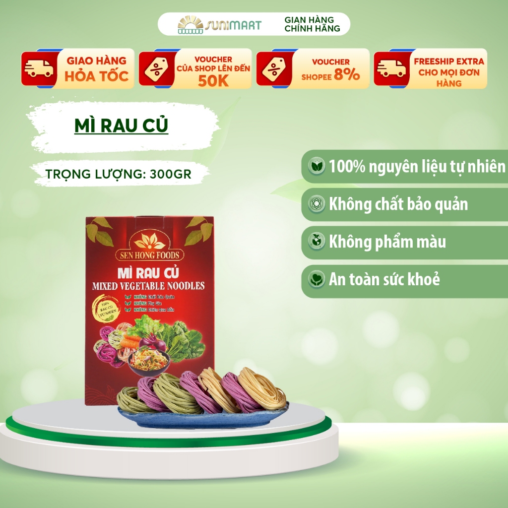 Mì rau củ ăn kiêng, eatclean, hỗ trợ giảm cân - Sen Hồng Food