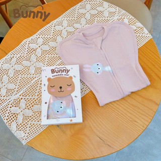 Nhộng chũn Bunny vải gân cotton cao cấp cho bé sơ sinh. Ủ Kén Cho Bé Sơ