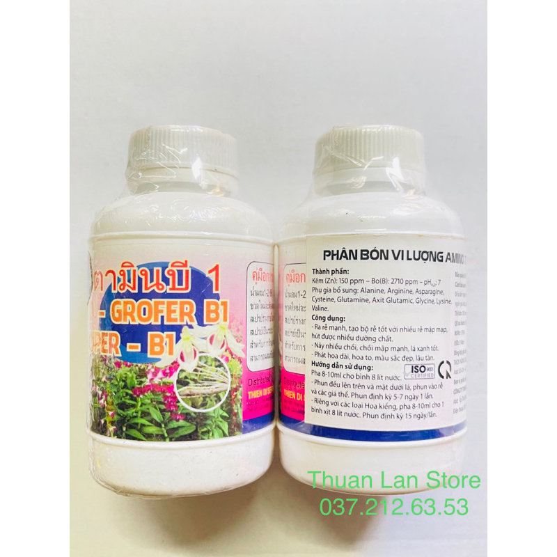 Vitamin B1 Grofer Thái Trắng Kích Rễ Dưỡng Cây chai 100ml