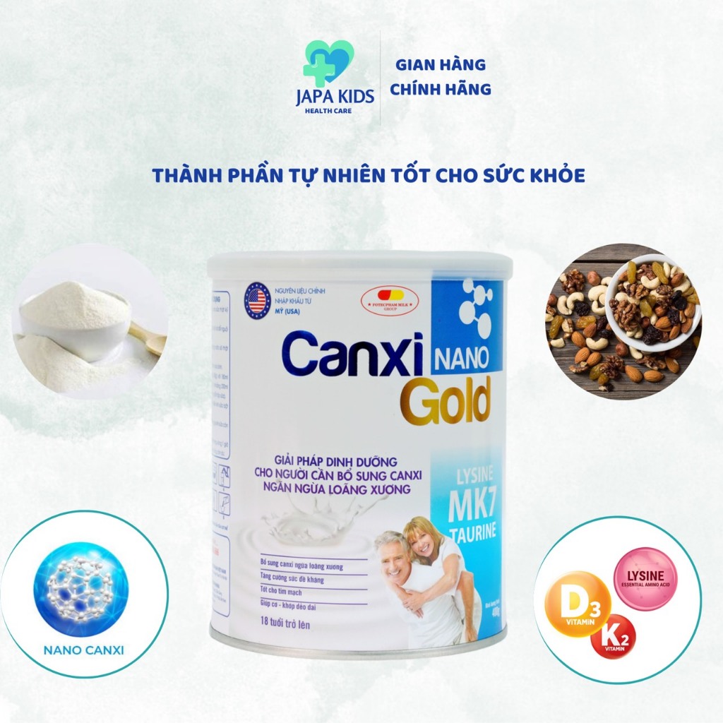 Sữa Bột Cho Người Lớn Sữa Cho Người Lớn Tuổi Bổ Sung CanXi CanXi Nano Gold Chính Hãng