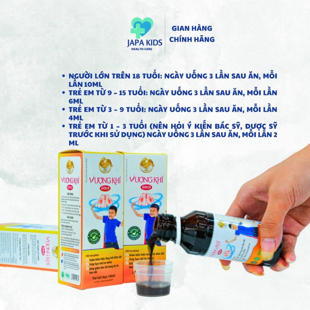 Cao Lỏng Vượng Khí Siro Ho Cho Bé Bổ Phế Giảm Ho Ngăn Ngừa Các Bệnh Hô Hấp Giúp Bé Khoẻ Mạnh