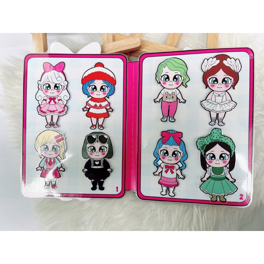 Học Liệu bóc dán ngôi nhà búp bê thay đồ cho búp bê công chúa thời trang Montessori-Happyfunny