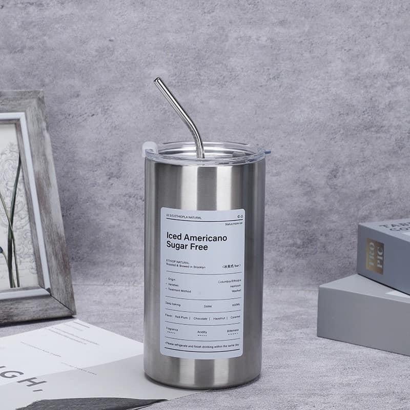 Bình đựng nước giữ nhiệt YUNOZA - Ly giữ nhiệt Iced Americano inox 304 cao cấp không gỉ uống cà phê dùng văn phòng