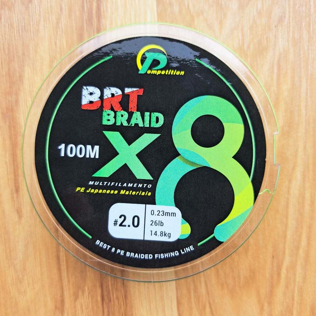 Dây câu lure PE BRT BRAID X8 100 mét chuyên lure cá Lóc, Chẻm size chuẩn