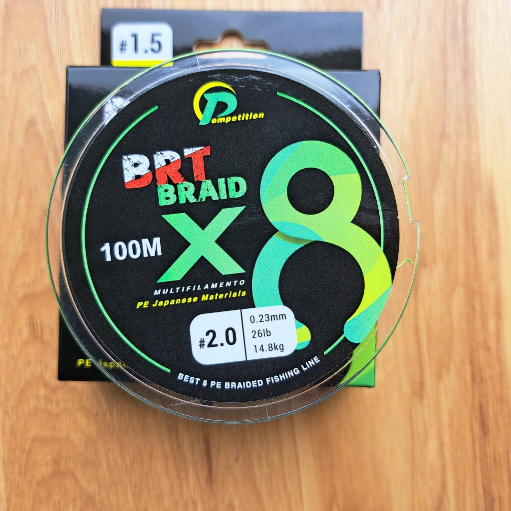 Dây câu lure PE BRT BRAID X8 100 mét chuyên lure cá Lóc, Chẻm size chuẩn
