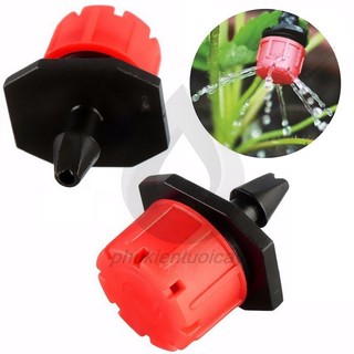 Béc tưới 8 tia nhỏ giọt 0-70L/h tưới gốc điều chỉnh được lưu lượng, Bán kính 0-50cm