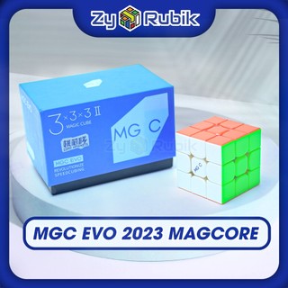 Rubik 3x3x3 siêu phẩm yongjun mgc evo/ evo magcore 2023 stickerless có nam châm cao cấp- đồ chơi trí tuệ- zyo rubik
