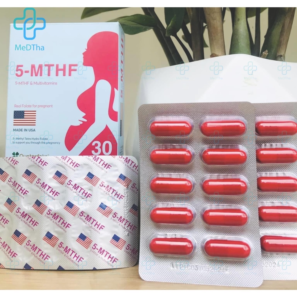 (HÀ NỘI) 5-MTHF Sắt Vitamin Tổng Hợp 30 viên/ 60 viên Hỗ Trợ Sinh Sản Ngăn Dị Tật Thai Nhi