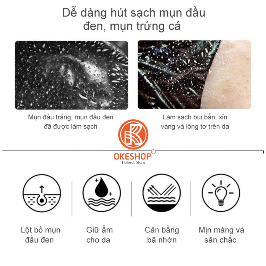 Gel Lột Mụn Nha Đam OKESHOP 30ml - Giải Pháp Loại Bỏ Mụn Đầu Đen - Mụn Cám - Bạ Nhờn - Sạch Sâu Và Thu Nhỏ Lỗ Chân Lông