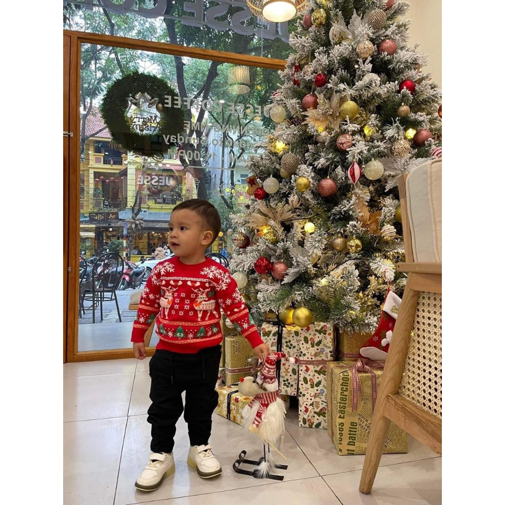 Áo len noel cho bé, áo len noel bé trai bé gái