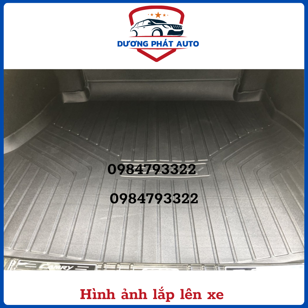 Lót cốp nhựa dẻo xe Toyota Camry 2007 - 2012 hàng nhựa TPO cao cấp LCN-TO008