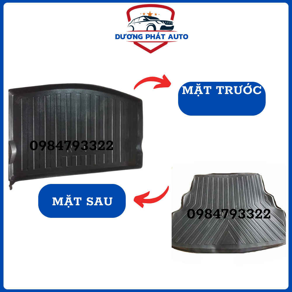 Lót cốp nhựa dẻo xe Kia Rio hatback, Huyndai I20 hàng nhựa dẻo, không mùi, không thấm nước, dễ vệ sinh