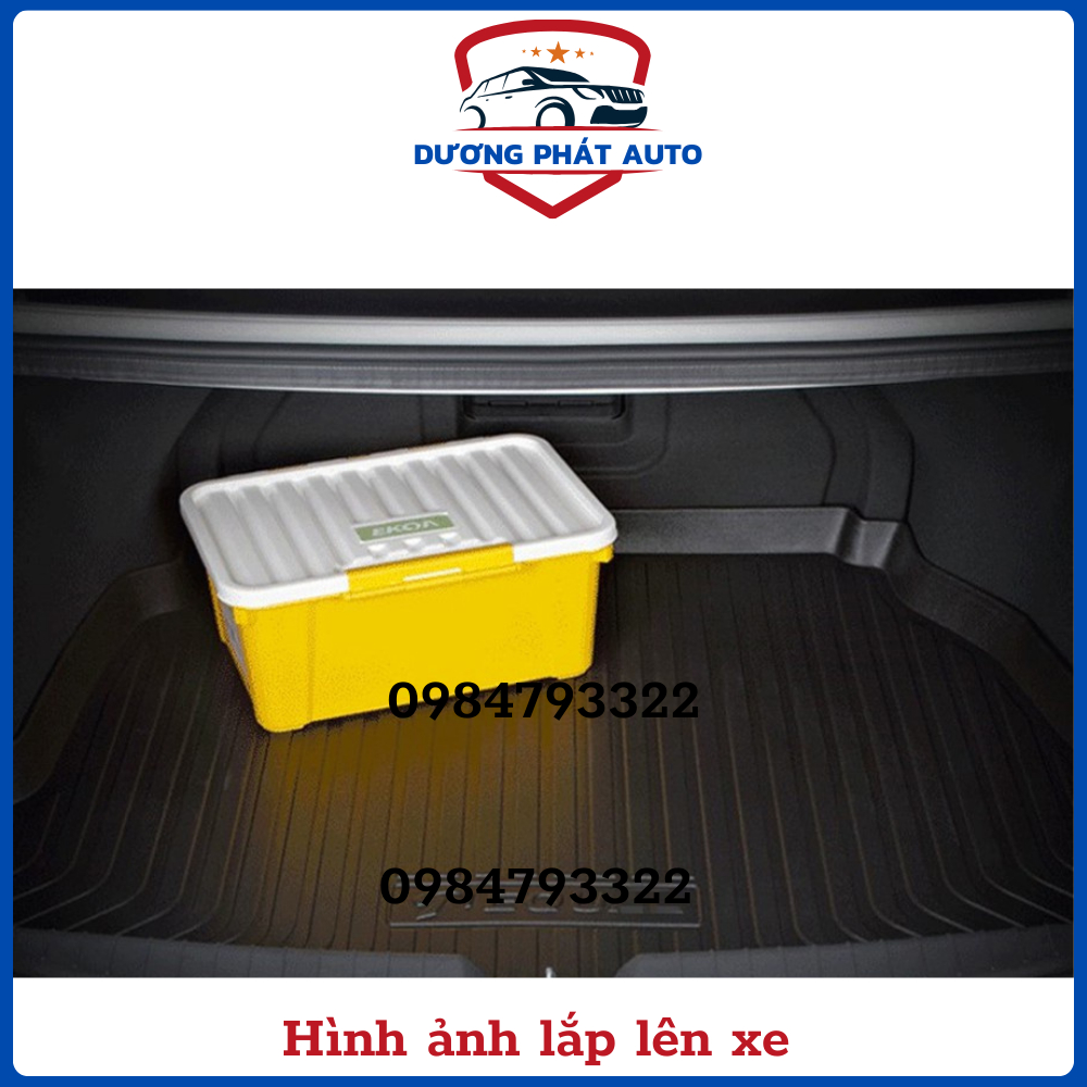 Lót cốp nhựa dẻo xe Kia Rio hatback, Huyndai I20 hàng nhựa dẻo, không mùi, không thấm nước, dễ vệ sinh