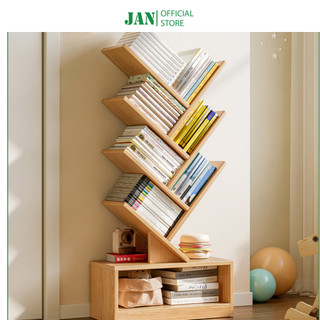 Kệ sách có hộc nhiều tầng phong cách bắc ấu gỗ mdf có 2 màu lựa chọn - gp63