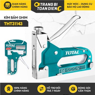 Kìm bấm đinh ghim đa năng 3 IN 1 Total THT31143 ghim U, vuông, thẳng có điều chỉnh lực bắn Ghim bấm