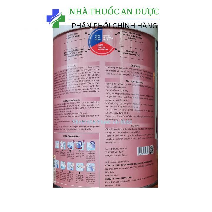 Sữa MANTO DIABEST giúp cung cấp dinh dưỡng, vitamin, khoáng chất, hỗ trợ tăng cường sức khỏe hộp 900g