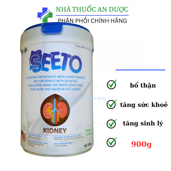 Sữa SEETO KIDNEY giúp bổ thận, gaimr suy thận, bảo vệ thận hộp 900g