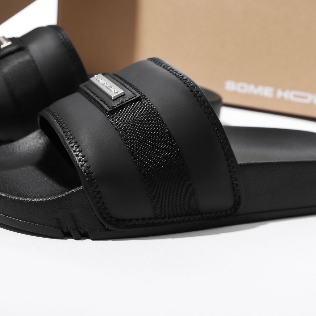 Dép Centre Steel Mark Black, Đế Dép EVA-API Thoải Mái, DE0008, SOMEHOW