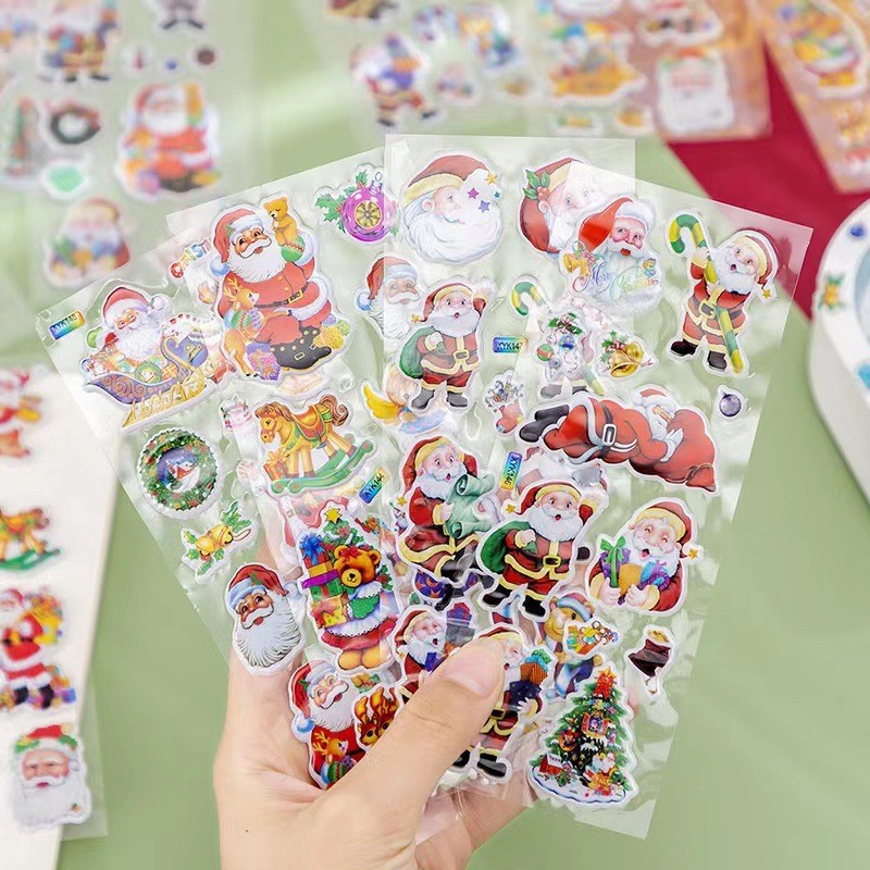Sticker 2d noel quà tặng giáng sinh noel cho bé