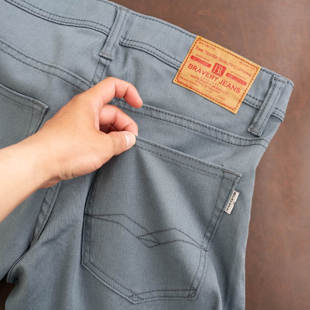 Quần jean dài Bravery chất liệu cotton thun co giãn - năng động - thoải mái
