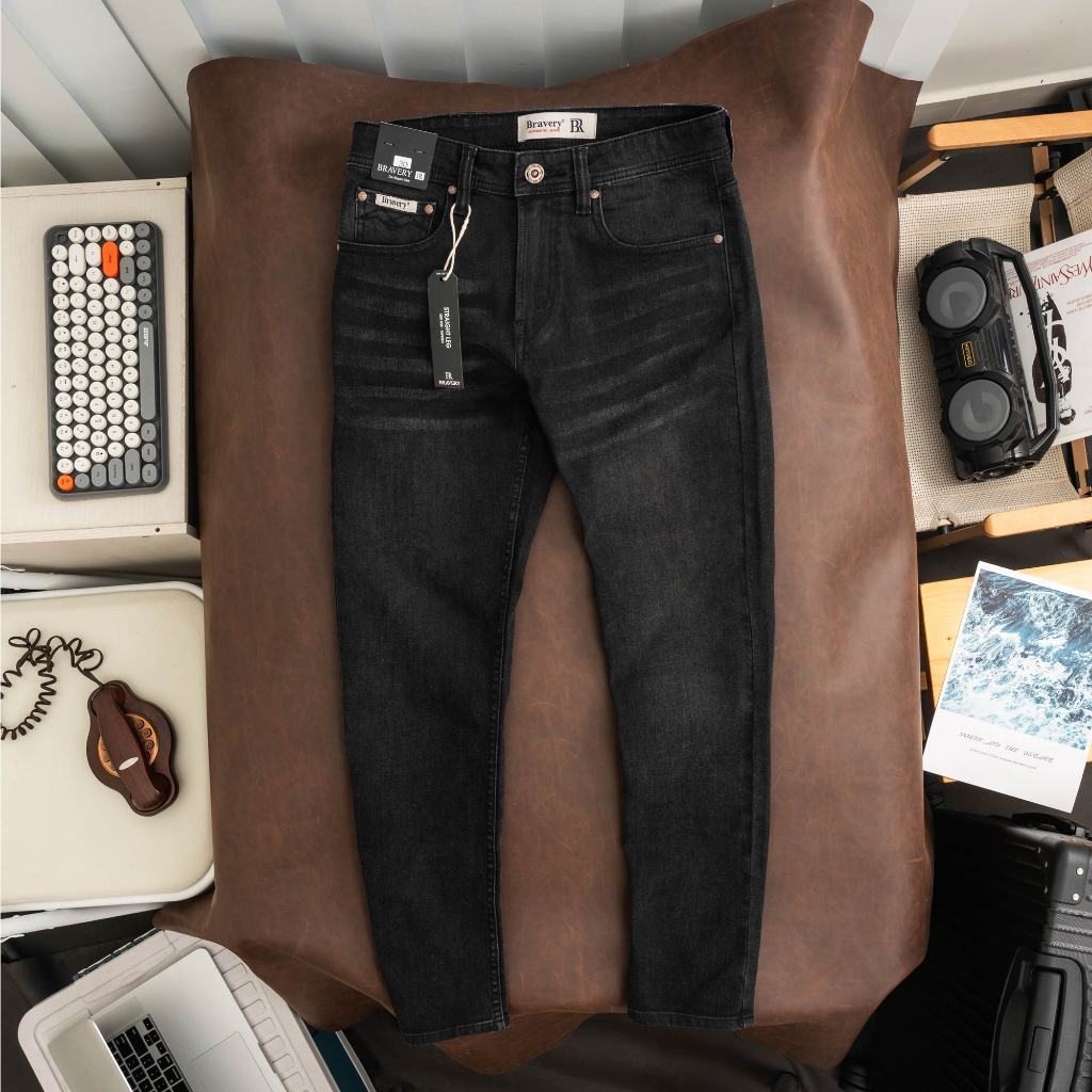 Quần jean dài Bravery chất liệu cotton thun co giãn - năng động - thoải mái