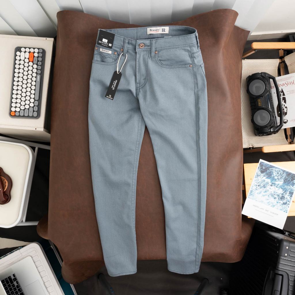 Quần jean dài Bravery chất liệu cotton thun co giãn - năng động - thoải mái