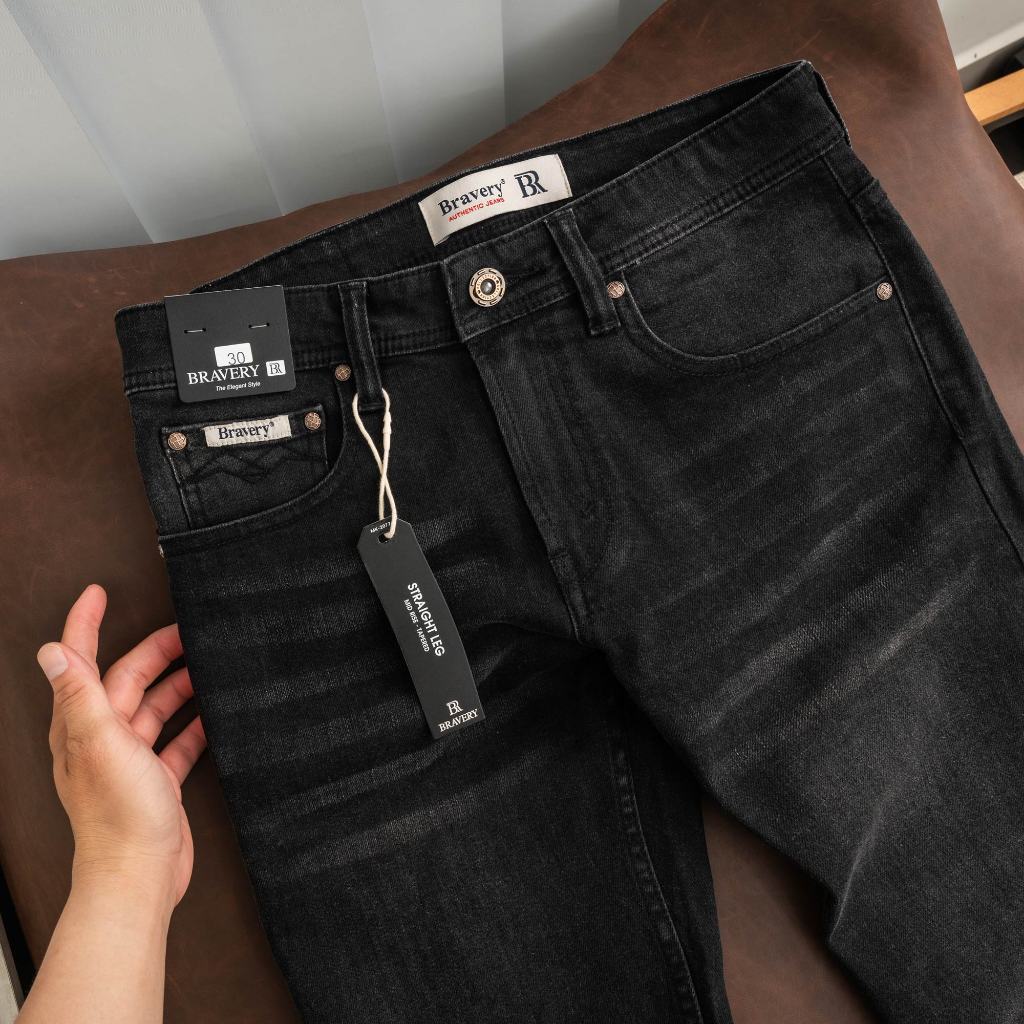 Quần jean dài Bravery chất liệu cotton thun co giãn - năng động - thoải mái