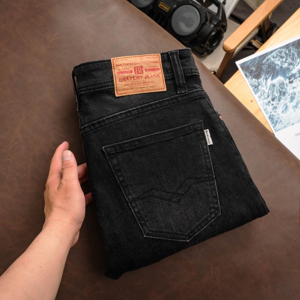 Quần jean dài Bravery chất liệu cotton thun co giãn - năng động - thoải mái