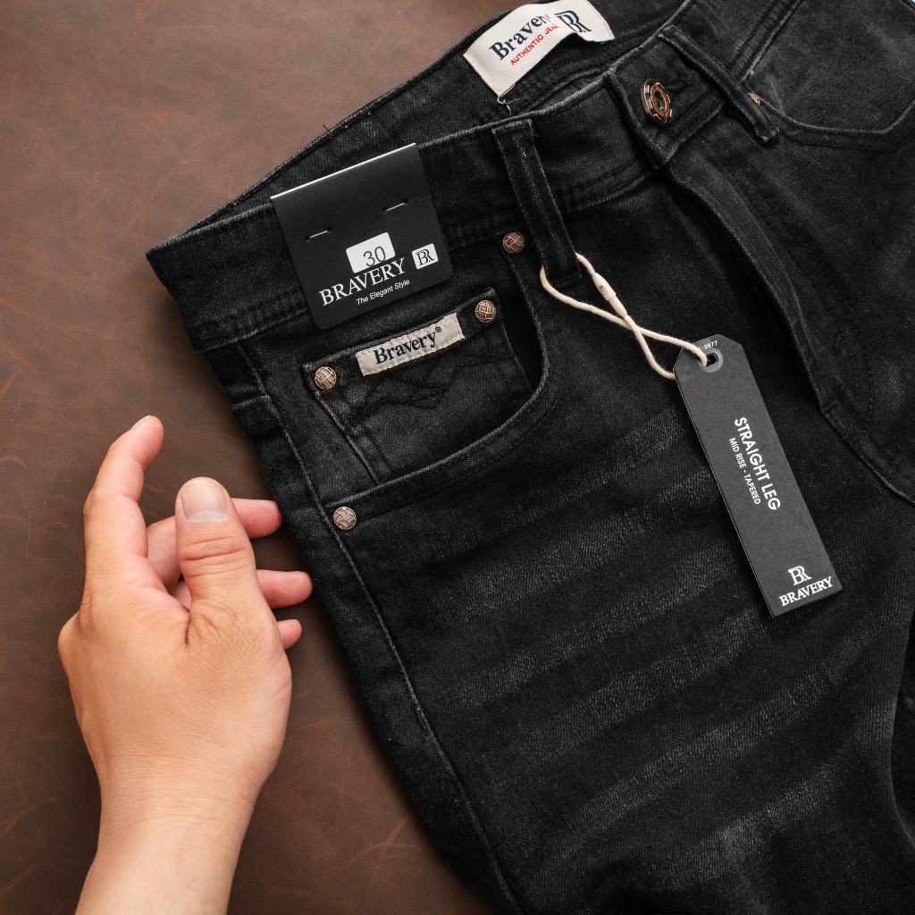 Quần jean dài Bravery chất liệu cotton thun co giãn - năng động - thoải mái