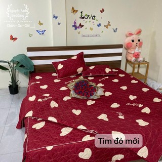 Vỏ chăn chần bông lồng được ruột, vỏ mền loại dày dặn kích thước 1m8x2m, 1m85x2m1 - Hàng loại 1 có khoá kéo [Tim đỏ new]