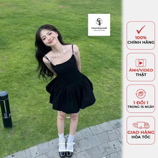 Đầm bí 2 dây nơ - - CAROTSHOP