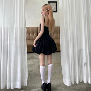 Đầm bí 2 dây nơ - - CAROTSHOP