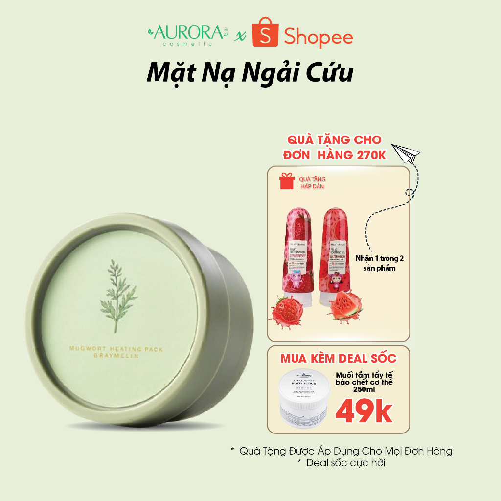 Mặt nạ ngải cứu xông hơi Graymelin Mugwort Heating Pack 100g🍀