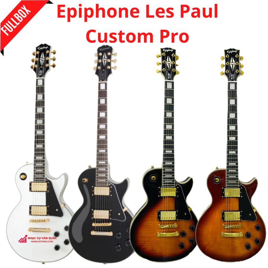 Đàn Guitar Điện Epiphone Limited Edition Les Paul Custom Pro Kèm Cần Nhúng YN25 + Phụ Kiện