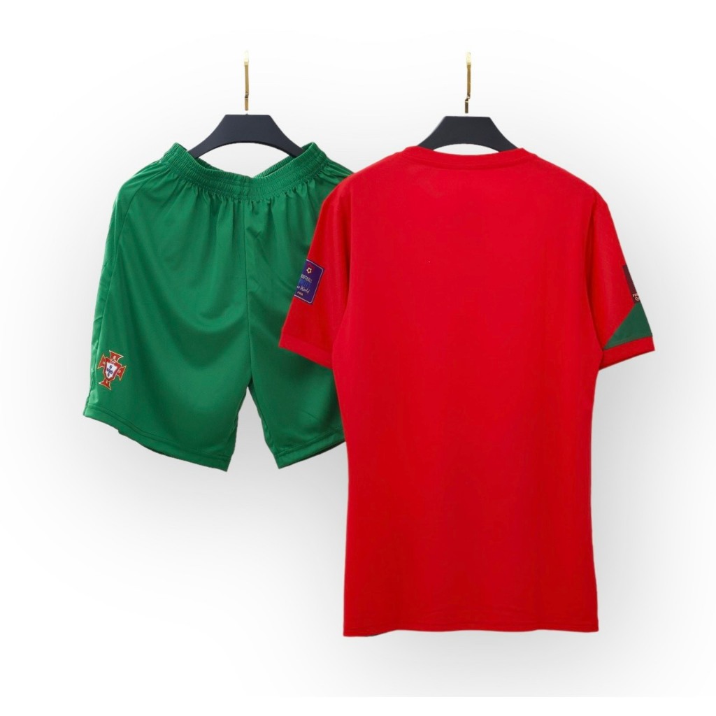 Bộ Quần Áo Bóng Đá Thể Thao Trẻ Em & Người Lớn ĐT BỒ ĐÀO NHA - Đồ Thể Thao Giá Rẻ Nam Nữ Vải Thun Lạnh Mát