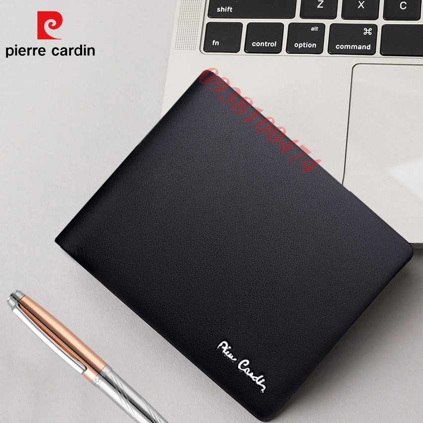 Ví da nam Pierre Cardin chính hãng da bò cao cấp logo dập nổi ví ngang PCJ2037G