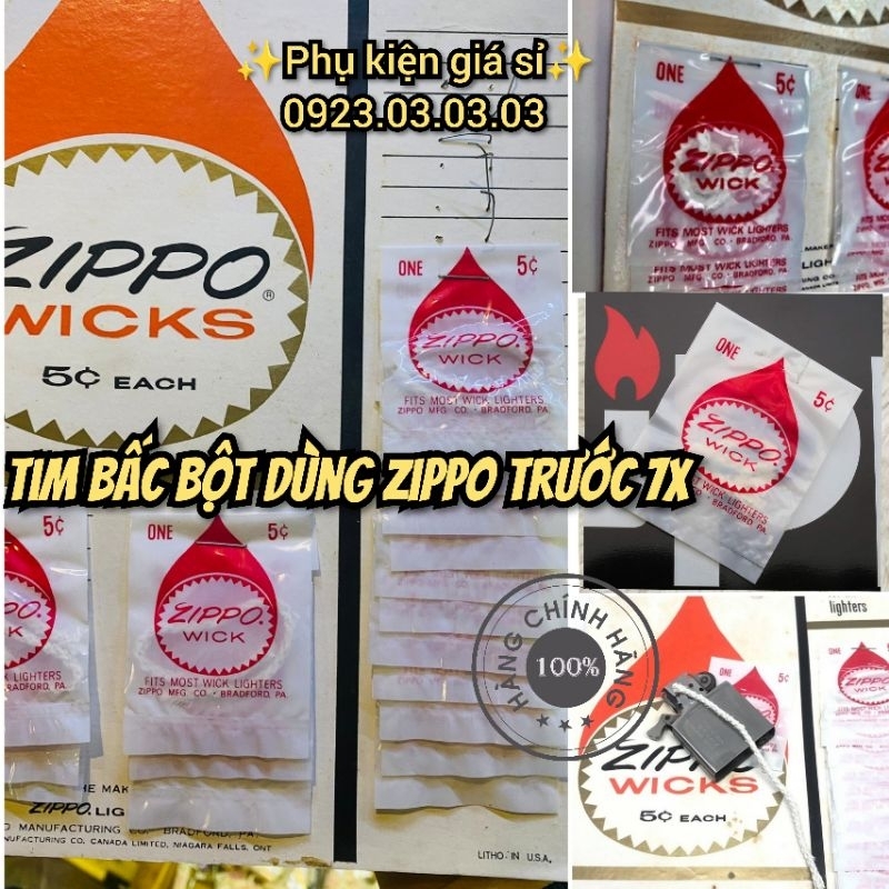 Tim bấc bột chính hãng sử dụng cho Zippo xưa