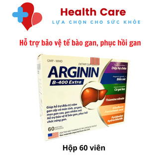 ARGININ B-400 EXTRA Giúp mát gan, lợi mật, tang cường chức năng gan 60 viên