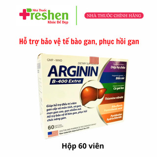 ARGININ B-400 EXTRA - Mát gan, bảo vệ và phục hồi chức năng gan do rượu bia thuốc lá