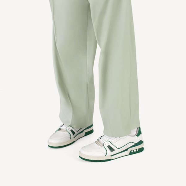 Giày thể thao LV trainer 54 xanh lá, sneaker louis vuitton 54 white green da cao cấp hàng mới về phong cách trẻ 2023
