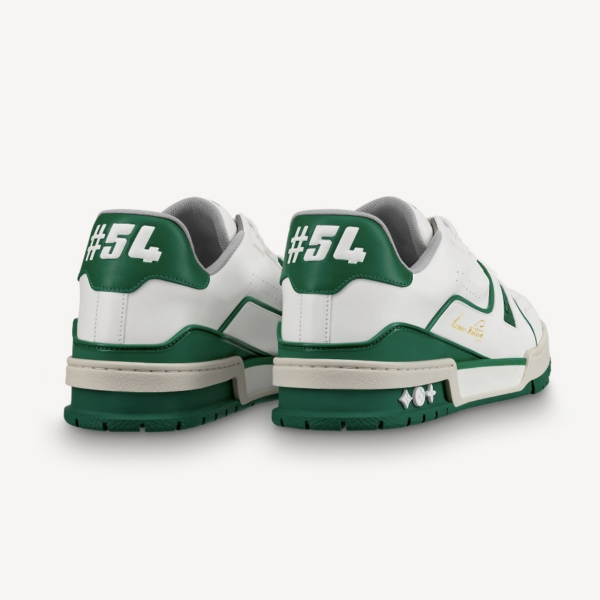 Giày thể thao LV trainer 54 xanh lá, sneaker louis vuitton 54 white green da cao cấp hàng mới về phong cách trẻ 2023
