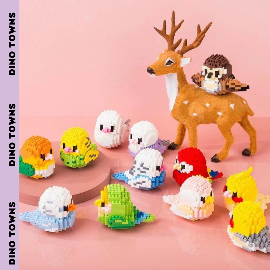 Mô Hình Lắp Ráp Nano 3D Cute Birds Size Mini Đa Sắc Dễ Thương - Dino Towns