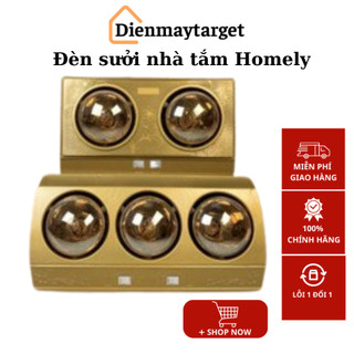 Đèn sưởi nhà tắm 3 bóng Homely HL 768, tỏa nhiệt đều, đèn sưởi ấm nhanh  công suất 825W, bảo hành 12 tháng