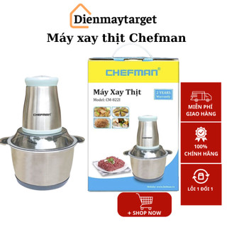 Máy xay thịt Chefman CM822i dung tích 2l cối inox lưỡi dao 4 cánh, máy xay bảo hành 12 tháng